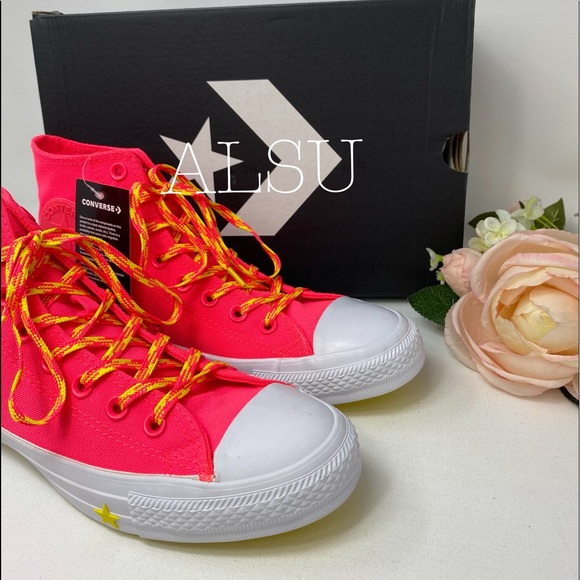 Converse Ctas Canvas High Top Racer Pink W - Picture 3 of 8